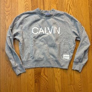 Calvin Klein Women's Gray Crew Neck Sweater